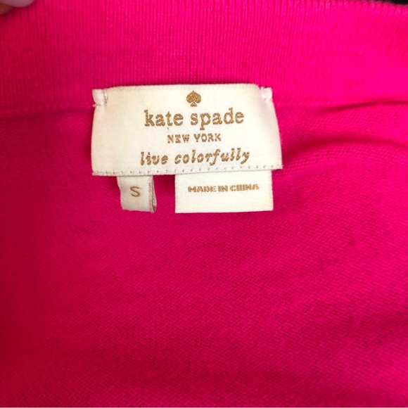 Kate Spade Rio De Janiero Embellished Beaded Cardigan Hot Pink S - Picture 4 of 8